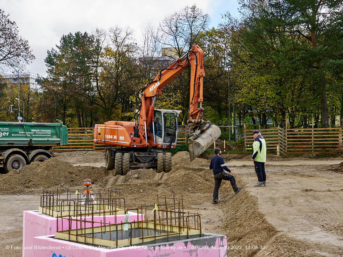 10.11.2022 - Baustelle an der Quiddestraße Haus für Kinder in Neuperlach